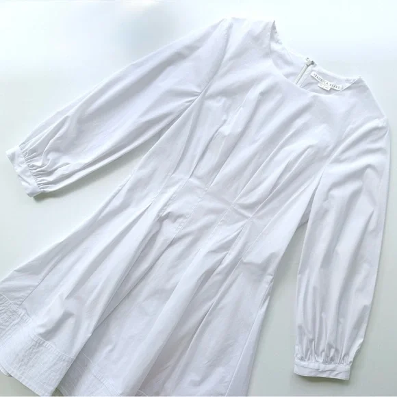 Veronica Beard Torres Corset-Waist Dress White Size 8 $498 MSRP - Picture 3 of 16